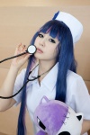 cosplay masaya multi-colored_hair nurse nurse_cap nurse_uniform panty_&_stocking_with_garterbelt plushie stethoscope stocking_(psg) rating:Safe score:1 user:pixymisa