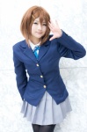 black_legwear blazer blouse cosplay gingamu hair_clips hirasawa_yui k-on! pantyhose pleated_skirt ribbon_tie school_uniform skirt rating:Safe score:0 user:pixymisa