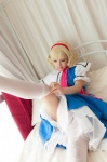 alice_of_the_east_2 bed blonde_hair cosplay dress hairband shawl stocking_pull suzuka thighhighs rating:Safe score:0 user:nil!