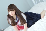 4k-star_292 bed pleated_skirt sailor_uniform school_uniform skirt socks tsukishiro_usa rating:Safe score:0 user:nil!
