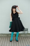akiyama_mio cosplay dress kamishiro_hana k-on! one_elbow_glove pantyhose striped top_hat rating:Safe score:0 user:nil!