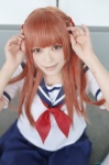 cosplay hair_ribbons pleated_skirt red_hair sailor_uniform sakuu school_uniform skirt tagme_character tagme_series rating:Safe score:0 user:nil!