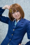 blazer blouse cosplay hair_clips haru_ichigo hirasawa_yui k-on! pleated_skirt ribbon_tie skirt rating:Safe score:0 user:pixymisa