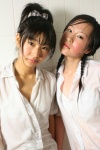 bathroom bikini bishojo_tachi_no_tea_party_06 blouse nakai_yukari nanami_kira open_clothes ponytail school_uniform side-tie_bikini swimsuit twin_braids wet rating:Safe score:0 user:nil!