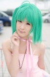 ahoge choker cosplay dress green_hair kyou macross macross_frontier ranka_lee rating:Safe score:0 user:nil!