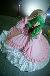 cosplay crinoline dress green_hair hat kazami_yuuka popuri tiered_skirt touhou rating:Safe score:0 user:pixymisa