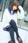 anegasaki_nene cardigan cosplay love_plus pantyhose pleated_skirt rinami sailor_uniform school_uniform skirt rating:Safe score:6 user:nil!