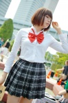aku_no_hana blouse cosplay glasses nakamura_sawa namada pleated_skirt school_uniform skirt rating:Safe score:2 user:nil!