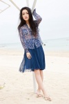 beach blouse bra kadena_reon ocean pleated_skirt see-through skirt rating:Safe score:1 user:nil!