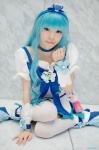 blue_hair boots bow choker cosplay cure_marine detached_sleeves dress hairband hayase_ami heartcatch_precure! kurumi_erika pantyhose pointed_skirt pretty_cure thighhighs zettai_ryouiki rating:Safe score:0 user:nil!
