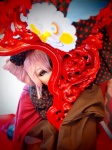 bloomers blouse cape charlotte cosplay hairbow miiko pink_hair pitchfork puella_magi_madoka_magica scarf rating:Safe score:1 user:nil!