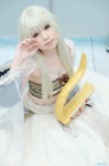 bandeau blonde_hair cape cleavage cosplay harp luna_ballad shirayuki_himeno skirt sound_horizon rating:Safe score:1 user:nil!