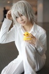 cosplay death_note dress_shirt haruta_mochiko near rubber_duckie silver_hair trousers rating:Safe score:1 user:nil!