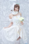 cosplay dress_lift tagme_character tagme_series thighhighs tiara wedding_gown white_legwear yuni_(ii) zettai_ryouiki rating:Safe score:0 user:nil!