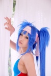 blue_hair bodysuit buyara cosplay hair_ribbons headband klan_klein macross macross_frontier twintails rating:Safe score:0 user:nil!