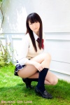 arai_kana blouse kneesocks pleated_skirt school_uniform skirt sock_pull sweater_vest rating:Safe score:2 user:nil!