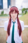 akitsu_honoka blouse cosplay glasses hairband makinami_mari_illustrious neon_genesis_evangelion pleated_skirt rebuild_of_evangelion red_hair school_uniform skirt tie rating:Safe score:0 user:pixymisa