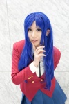 blazer blouse blue_hair cosplay kawashima_ami pleated_skirt ribbon_tie school_uniform skirt takeru toradora! rating:Safe score:0 user:pixymisa