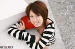 bikini_top dress girlz_high oda_hitomi striped sweater_dress swimsuit visor rating:Safe score:0 user:nil!