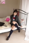 bed blouse cardigan kiriyama_rui kneesocks pleated_skirt ponytail school_uniform skirt rating:Safe score:1 user:nil!
