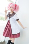 aisu cosplay kneesocks pink_hair pleated_skirt school_uniform skirt twintails yoshikawa_chinatsu yuruyuri rating:Safe score:0 user:pixymisa
