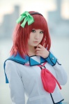 angel_beats! cosplay hairband nakamura_yuri pleated_skirt raiko red_hair sailor_uniform school_uniform skirt rating:Safe score:0 user:nil!