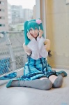aqua_hair colorful_x_melody_(vocaloid) cosplay detached_sleeves dress hatsune_miku kei project_diva thighhighs twintails vocaloid zettai_ryouiki rating:Safe score:0 user:nil!