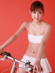 bicycle bikini_top cleavage miniskirt ogura_yuuko ponytail skirt swimsuit wanibooks_33 rating:Safe score:0 user:nil!