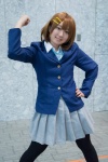 black_legwear blazer blouse cosplay hair_clips haru_ichigo hirasawa_yui k-on! pantyhose pleated_skirt ribbon_tie skirt rating:Safe score:1 user:pixymisa
