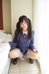 bed blazer blouse cosplay kneesocks k-on! nakano_azusa pleated_skirt rinrin_sutairu school_uniform skirt tsukihana_rin twintails rating:Safe score:1 user:nil!