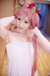 cosplay dress flowers hanaka megurine_luka pink_hair vocaloid rating:Safe score:0 user:pixymisa