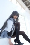 akemi_homura blouse cosplay guns hairband mari_(ii) pantyhose pleated_skirt puella_magi_madoka_magica skirt rating:Safe score:3 user:nil!