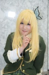 blazer blonde_hair blouse boku_wa_tomodachi_ga_sukunai cosplay hair_clip kashiwazaki_sena pleated_skirt sakura_(iii) scarf_tie school_uniform skirt rating:Safe score:0 user:pixymisa