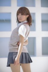 akitsu_honoka blouse cosplay misaka_mikoto pleated_skirt school_uniform skirt sweater_vest to_aru_kagaku_no_railgun rating:Safe score:1 user:nil!