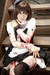 apron bandages blouse corset cosplay garter_belt maid maid_in_angels maid_uniform mashiro_yuki miniskirt skirt thighhighs zettai_ryouiki rating:Safe score:5 user:nil!