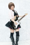 blouse boots bra cosplay guitar haru_(iii) headphones meiko miniskirt petticoat skirt thighhighs tie vocaloid zettai_ryouiki rating:Safe score:3 user:pixymisa