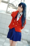 blazer blouse blue_hair cosplay kawashima_ami kazuha kneesocks pantyhose pleated_skirt school_uniform skirt toradora! rating:Safe score:1 user:nil!