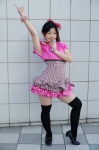 cosplay c-ute dress hairbow kasuga_miki microphone nakajima_saki thighhighs rating:Safe score:0 user:nil!