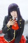 black_legwear blazer blouse cosplay hairbow mochizuki_mai pantyhose pleated_skirt purple_hair school_uniform skirt tagme_character tagme_series rating:Safe score:0 user:nil!
