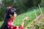 cosplay ganaha_hibiki hairbow idolmaster kimono mike_(ii) ponytail rating:Safe score:0 user:pixymisa