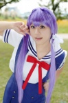 clannad cosplay fujibayashi_kyou jumper misaki purple_hair sailor_uniform school_uniform rating:Safe score:0 user:nil!