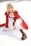 blonde_hair boots braid cleavage cosplay dress fate/series fate/stay_night kamui_arisa red_moon saber rating:Safe score:0 user:nil!