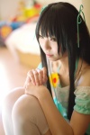 akiyama_mio cosplay dress hair_ribbons k-on! rinami thighhighs zettai_ryouiki rating:Safe score:1 user:nil!