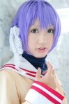 ameri clannad cosplay fujibayashi_ryou hair_ribbon purple_hair sailor_uniform school_uniform rating:Safe score:0 user:nil!