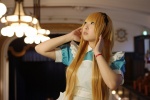 apron blonde_hair cosplay dress hairband maid maid_uniform natsume_megumi original rating:Safe score:0 user:nil!