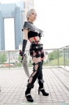 boots cosplay croptop elbow_gloves final_fantasy final_fantasy_x final_fantasy_x-2 gloves nagase_sio paine shorts silver_hair sword thighhighs rating:Safe score:0 user:nil!