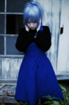 cosplay darker_than_black dress jacket pantyhose ponytail radori silver_hair yin rating:Safe score:0 user:nil!