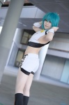 ahoge aqua_hair ass cosplay croptop leggings ninai_yue shorts tagme_character tagme_series rating:Safe score:1 user:nil!