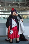 cosplay gauntlets horns inu_boku_secret_service kimono mask miniskirt nakko purple_hair scarf shirakiin_ririchiyo skirt thighhighs rating:Safe score:3 user:nil!