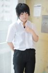 asuka cosplay crossplay dress_shirt ikari_shinji neon_genesis_evangelion rebuild_of_evangelion school_uniform trousers rating:Safe score:1 user:nil!